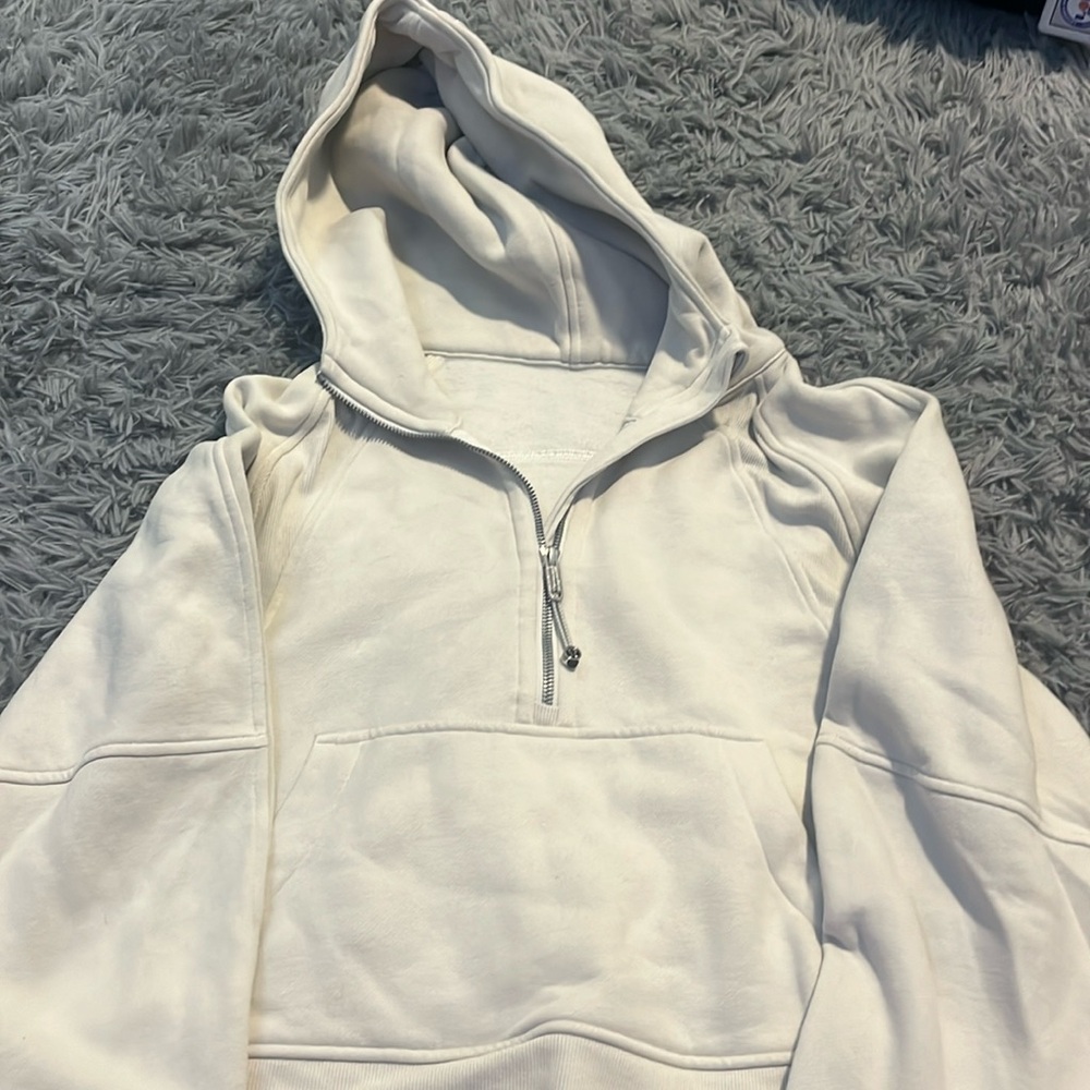 Worn twice tan lululemon half zip scuba